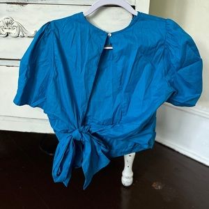 Blue boutique top